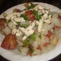 Herbed Greek Roasted Potatoes with Feta Cheese amandak23k