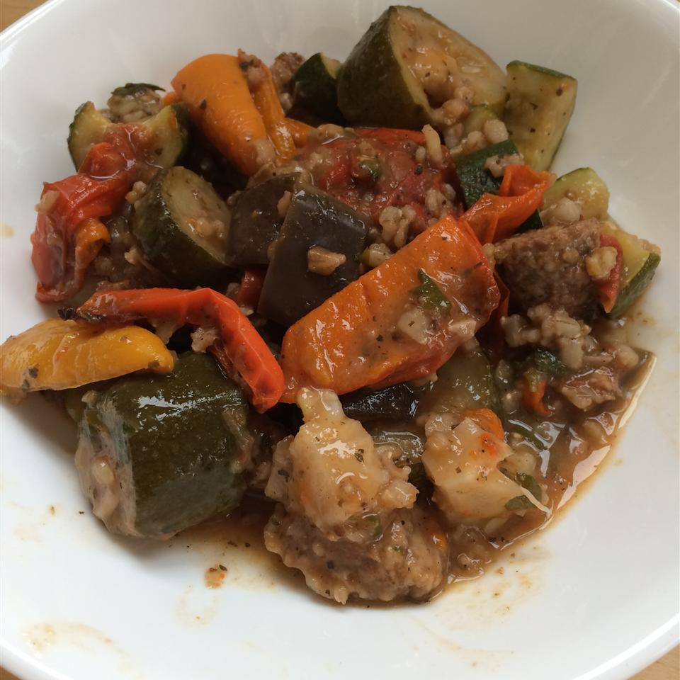 Eggplant, Zucchini and Sweet Red Pepper Stew_image