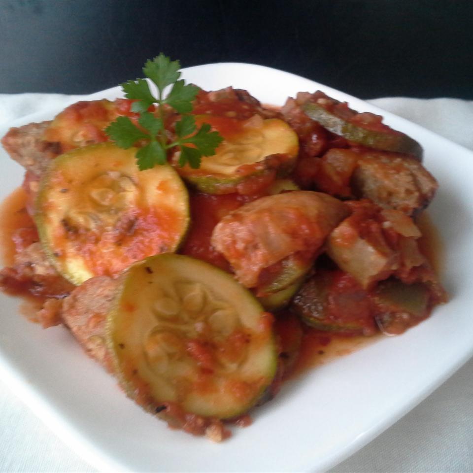 Evelyn's Spicy Italian Sausage and Zucchini 