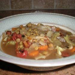 Winter Lentil Vegetable Soup 