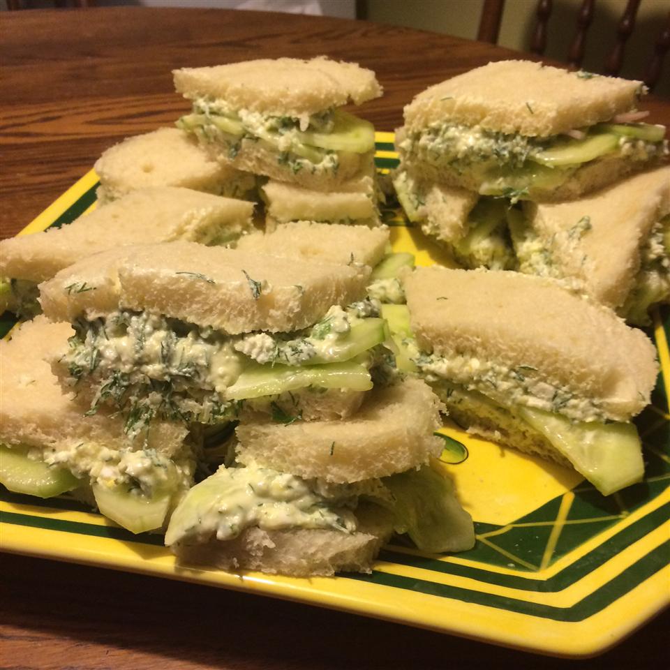 Cucumber and Dill Finger Sandwiches 