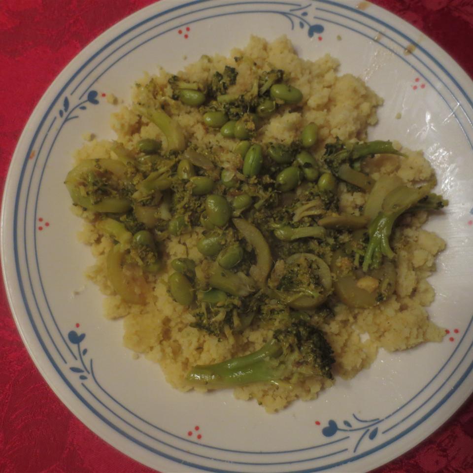 Indian Curry Couscous with Broccoli and Edamame Lady at the Stove