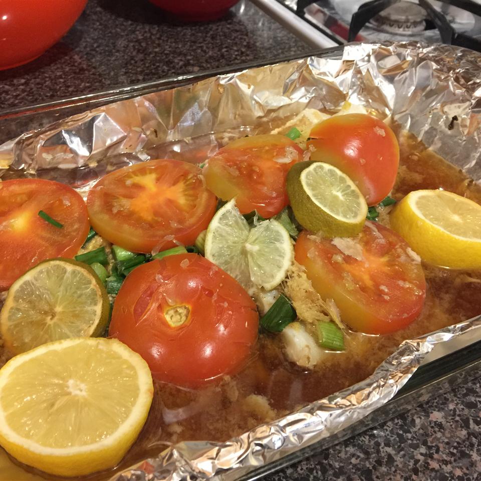 Baked Snapper with Citrus and Ginger 