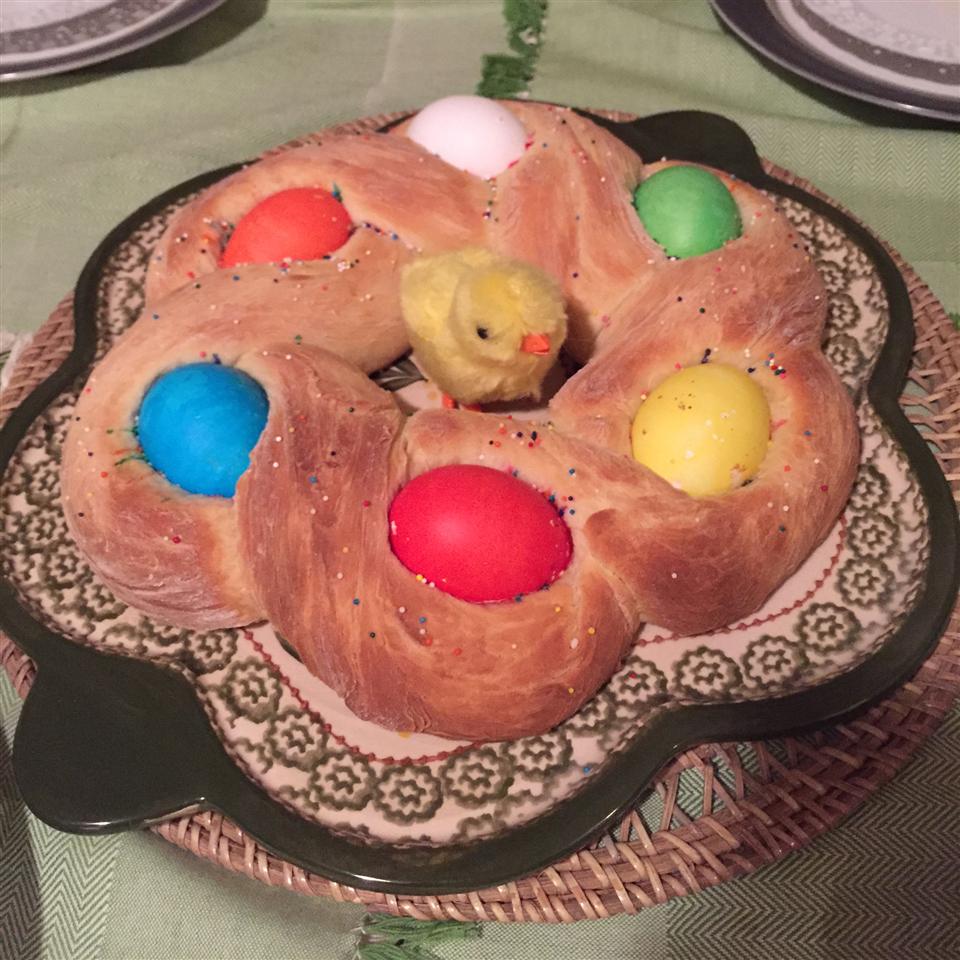 Braided Easter Egg Bread 