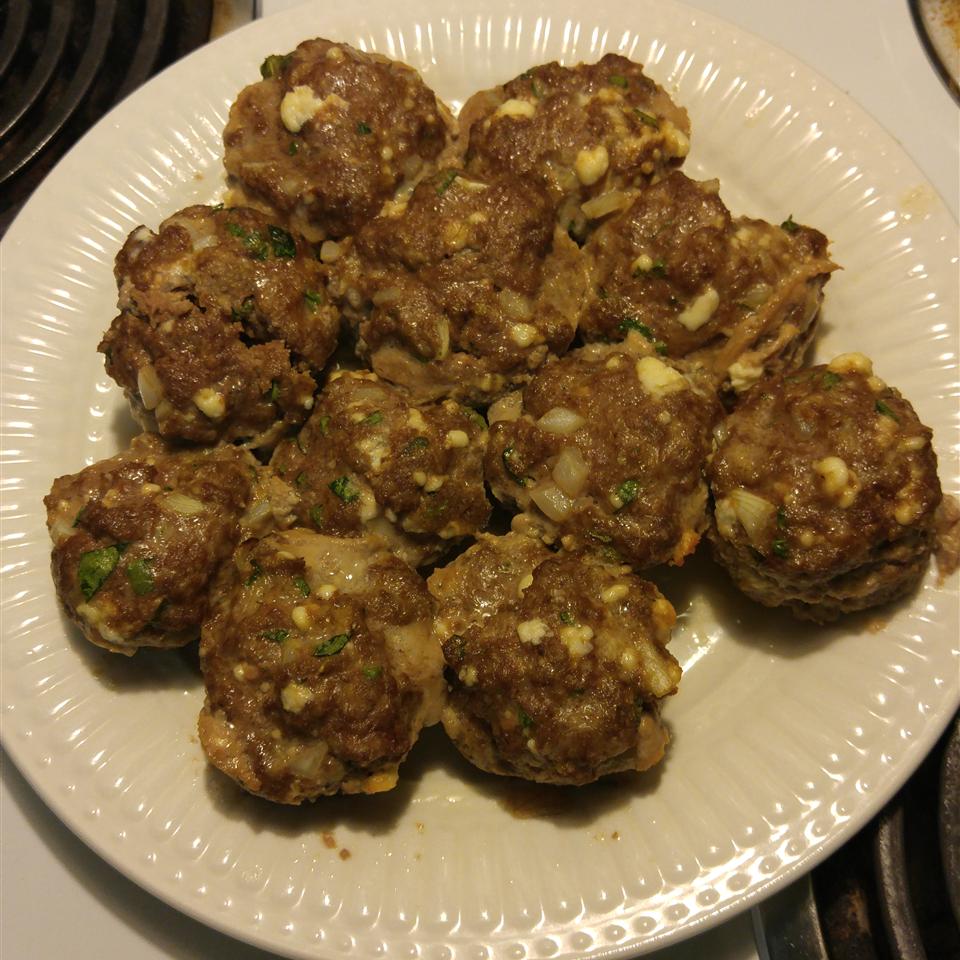 Blue Cheese, Spinach Meat Loaf Muffins 
