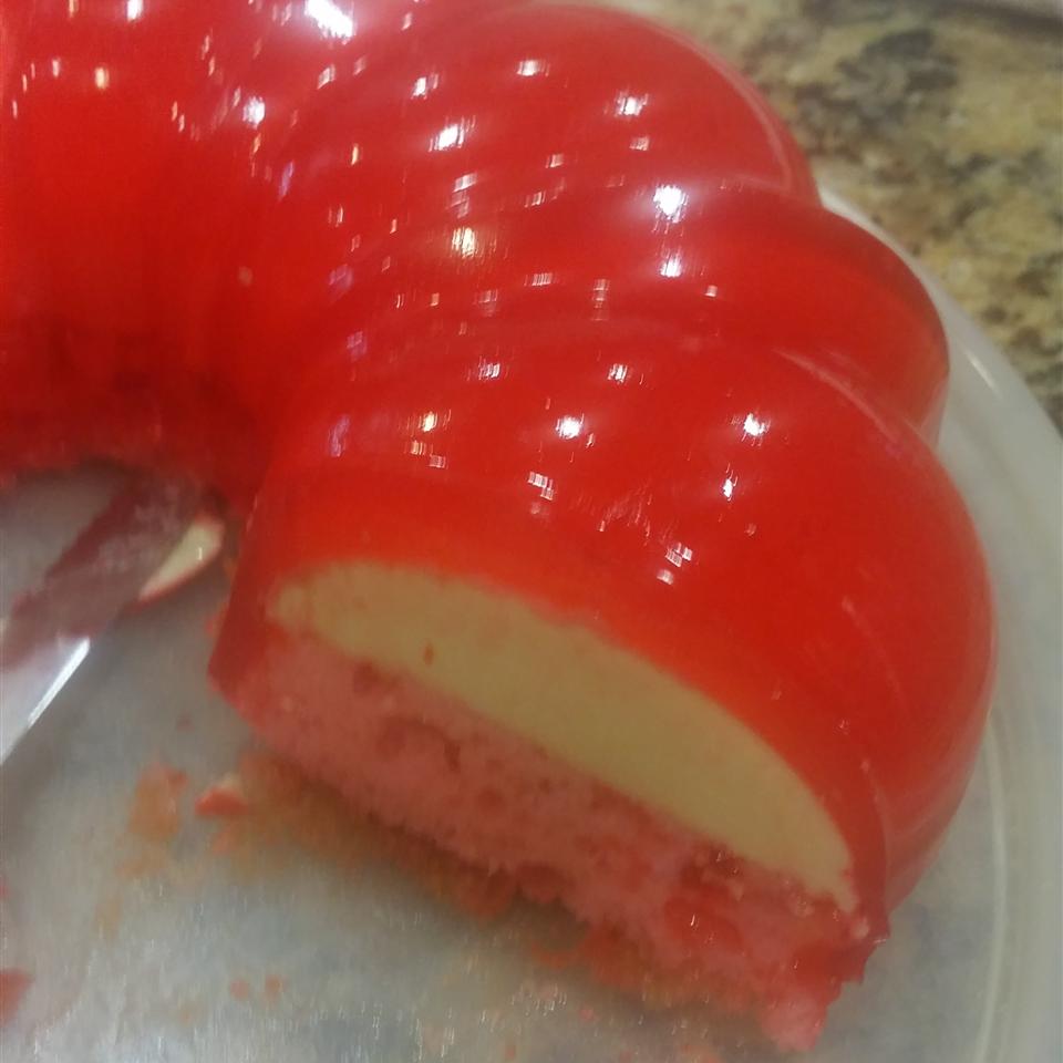 Ruby's Strawberry Jell-O&reg; Flan Cake Emilia Lonero Brown