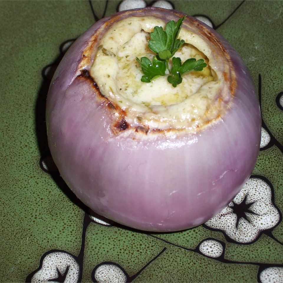Roasted Red Onions Stuffed With Mascarpone Cheese Keni