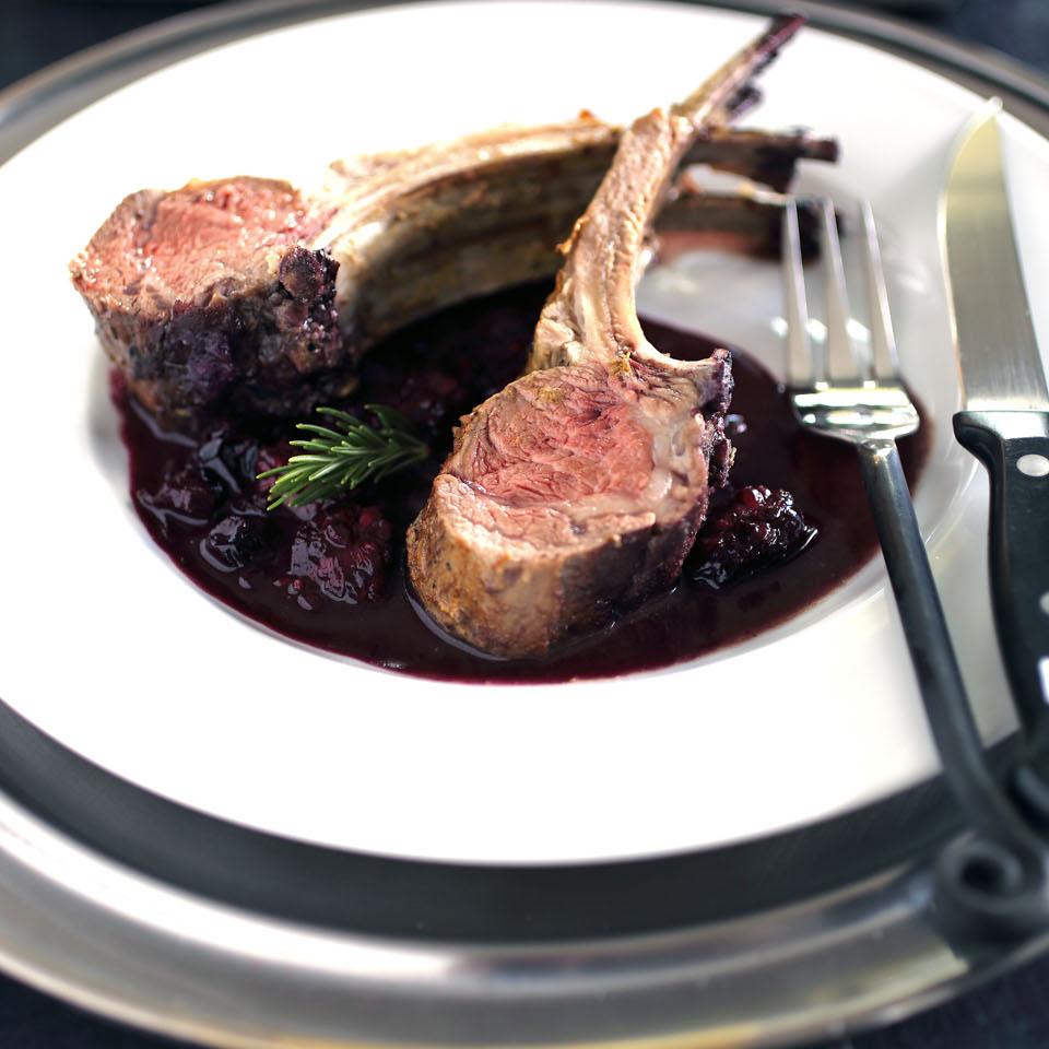 Rack of Lamb with Blueberry Sauce 
