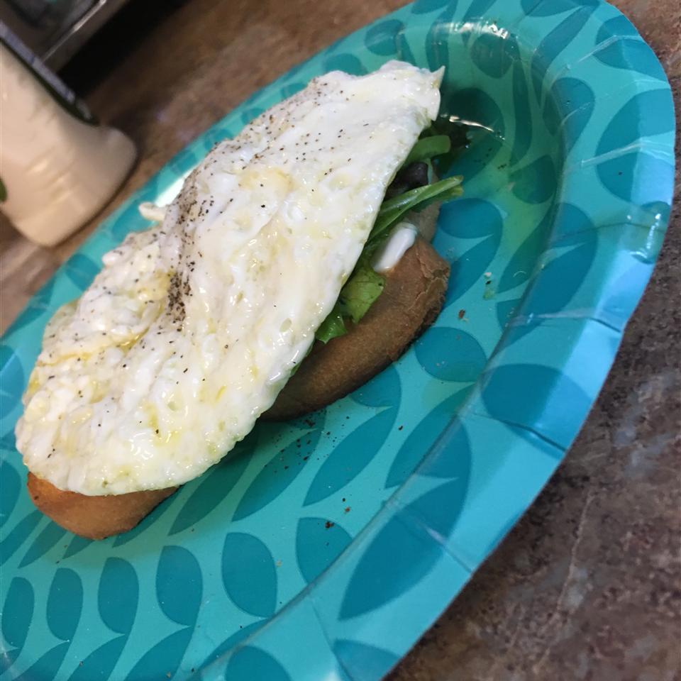 Open Faced Egg Sandwiches with Arugula Salad 