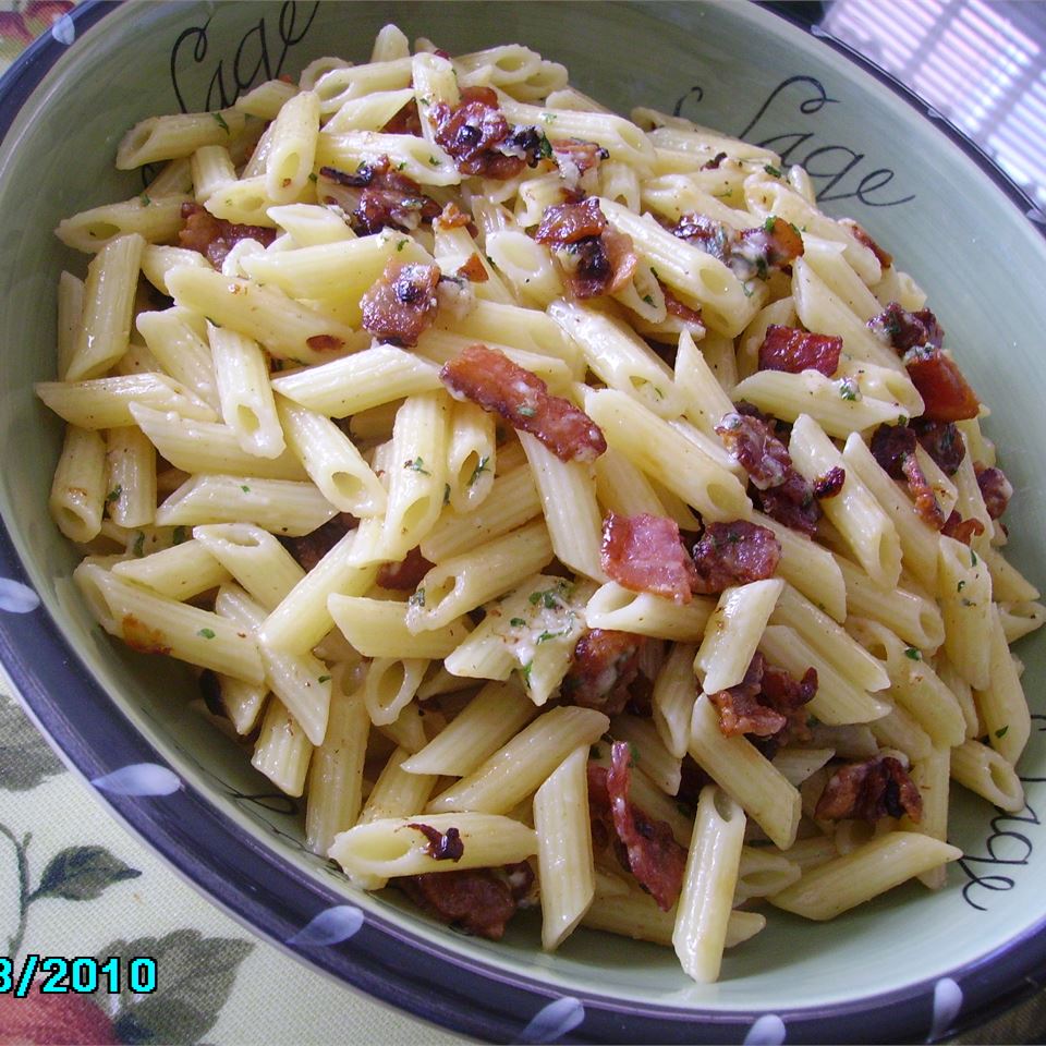 Bacon and Parmesan Penne Pasta