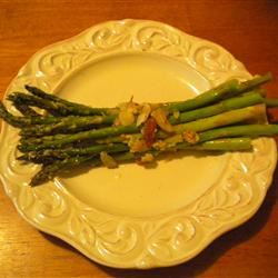 Asparagus with Sliced Almonds and Parmesan Cheese 