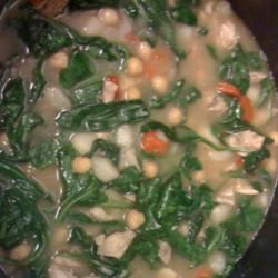 Chicken, Spinach, and Potato Soup 