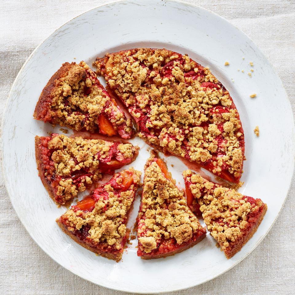 <p>In this healthy one-bowl dessert recipe, strawberries and apricots are a sweet-tart combination for the filling, but you can use 3 cups of any sliced summer fruit or berries that inspire you. Although this is technically a tart, it bakes best in (and is easiest to serve from) a springform pan instead of a classic tart pan. Serve with whipped cream, if desired.</p>
                          
