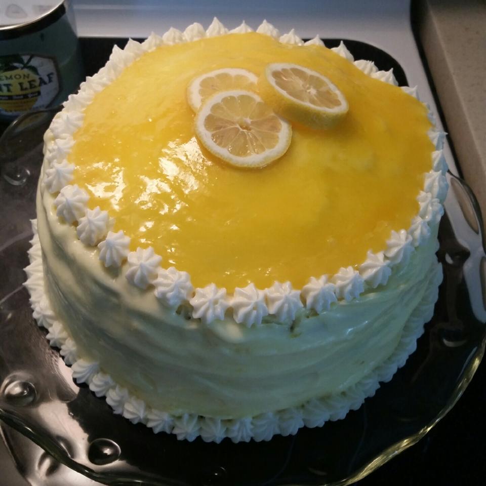 Lemon Cake with Lemon Filling and Lemon Butter Frosting 