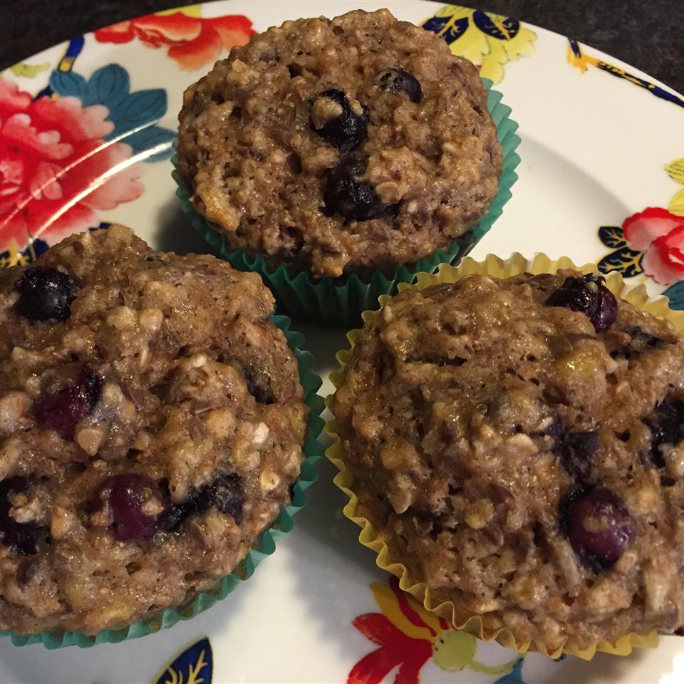 Blueberry Banana Coconut Flax Muffins 