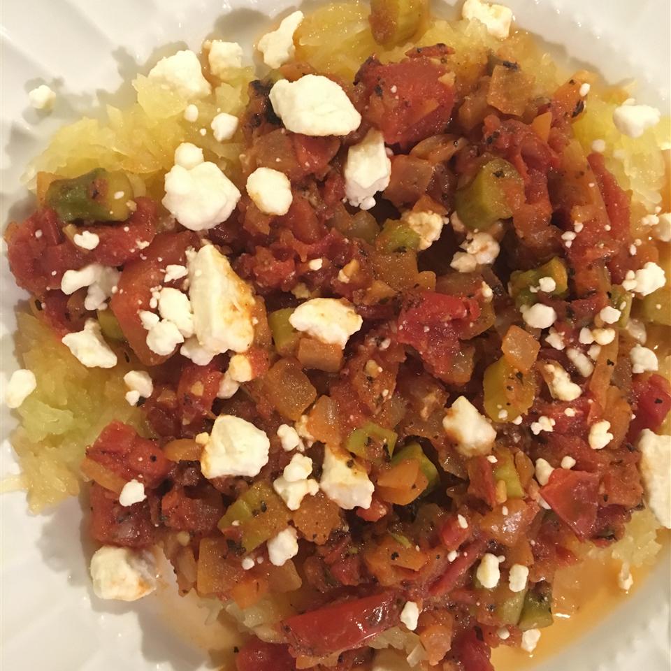 Spaghetti Squash with Fire Roasted Tomatoes