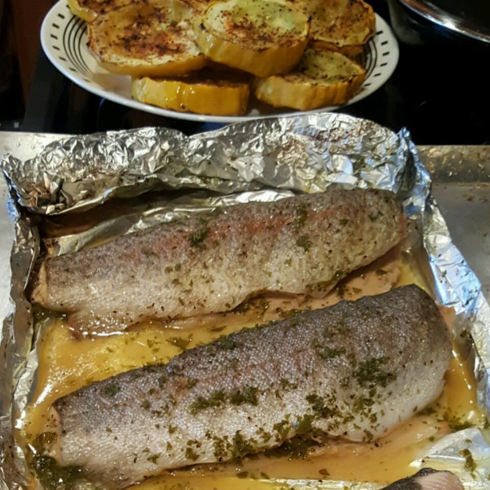 Foil Barbecued Trout with Wine Gary James