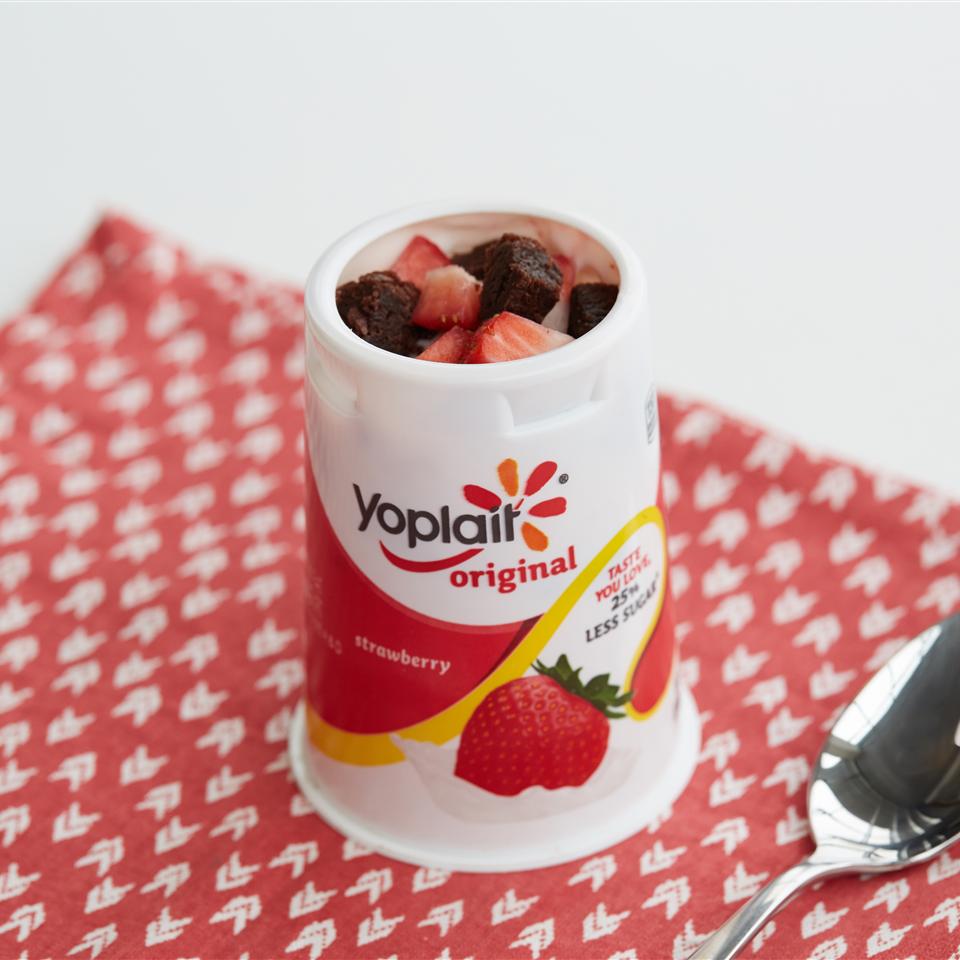 Double Berry Brownie Yogurt Cup Yoplait