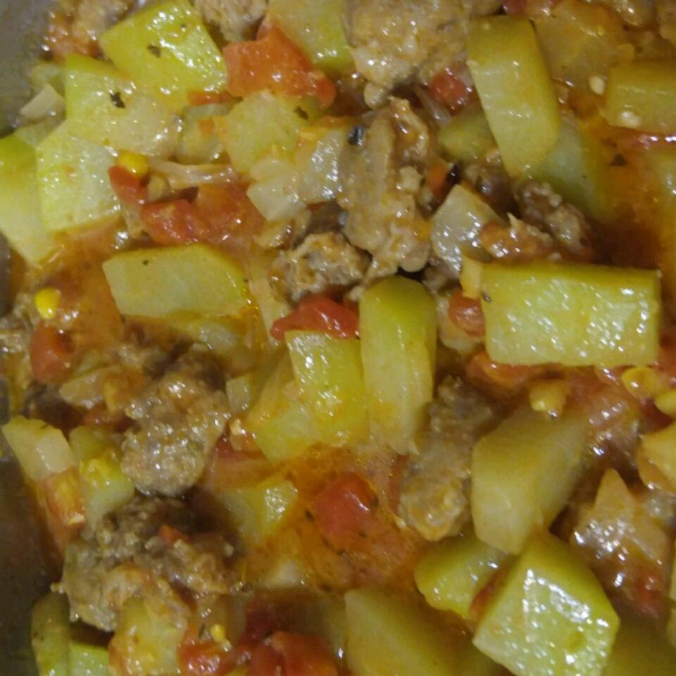 Chayote and Sausage Stew
