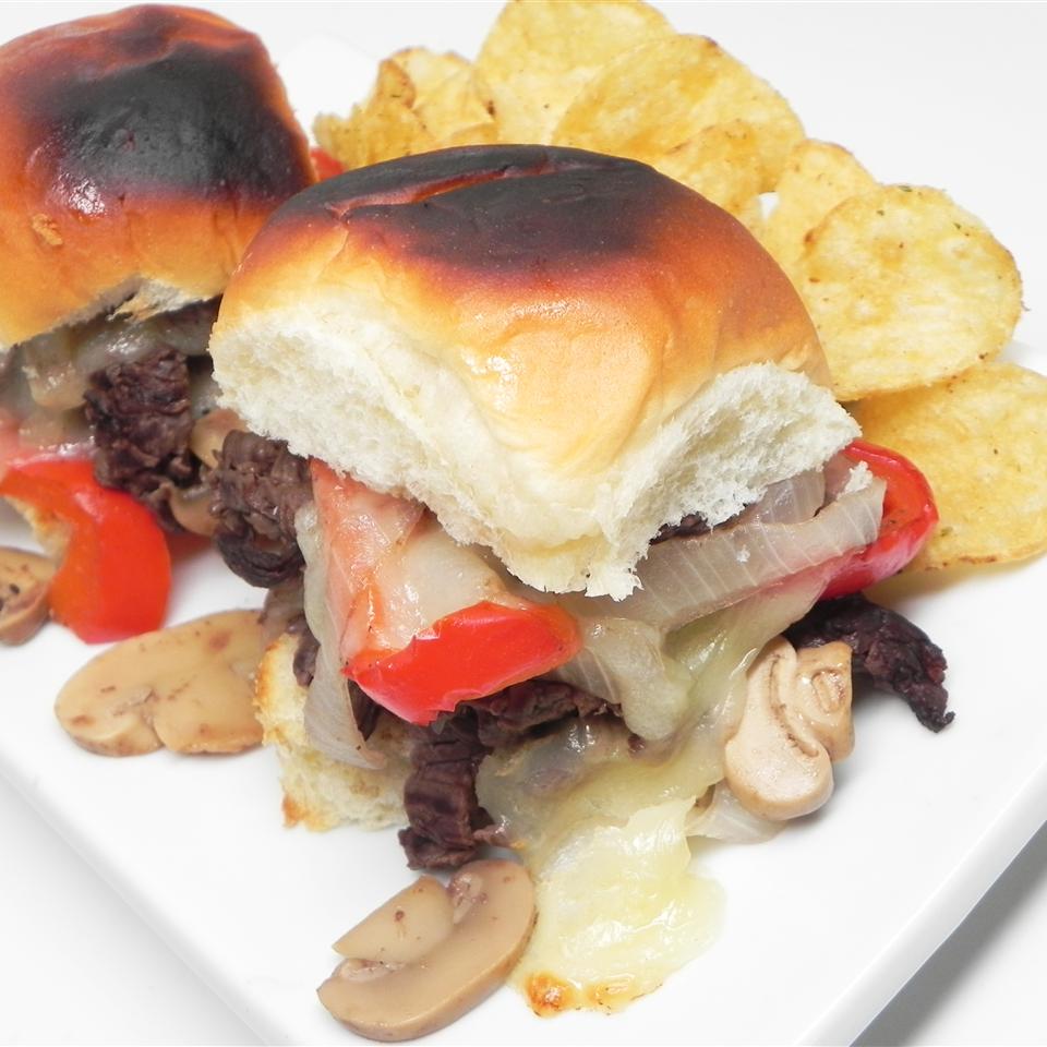 Philly Steak And Cheese Sliders 