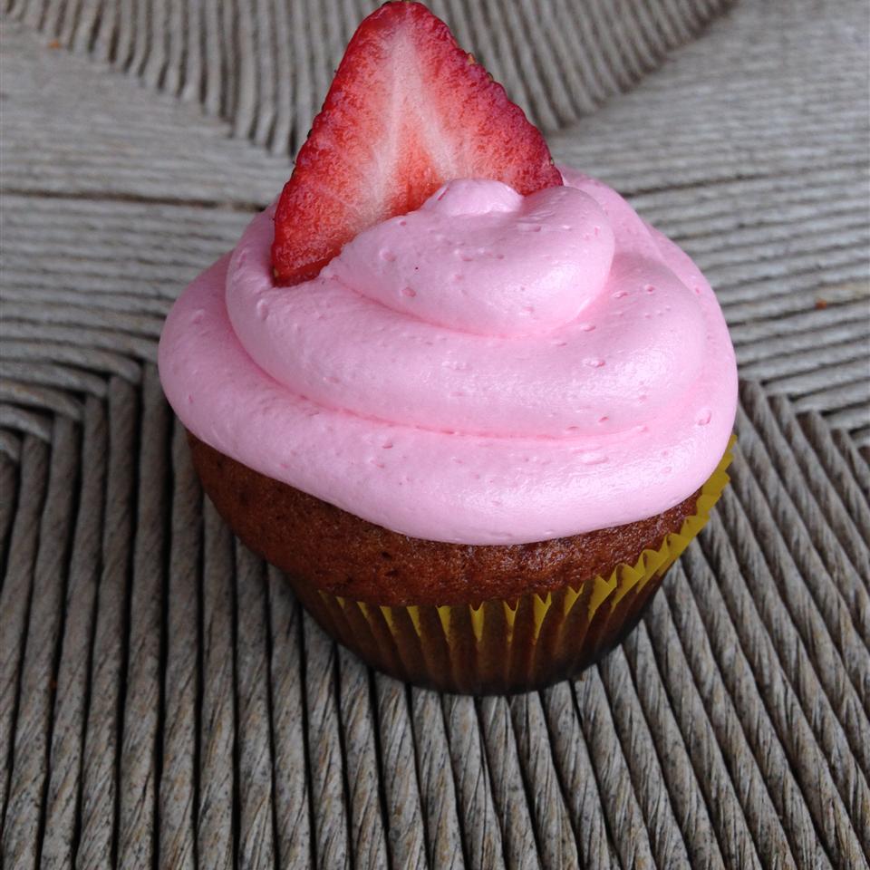 Light and Airy Strawberry Cupcakes