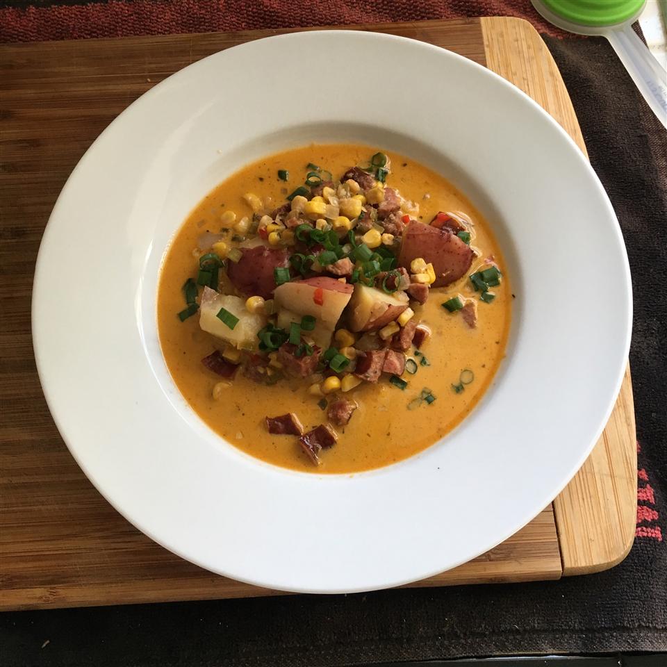 Andouille Sausage and Corn Chowder 