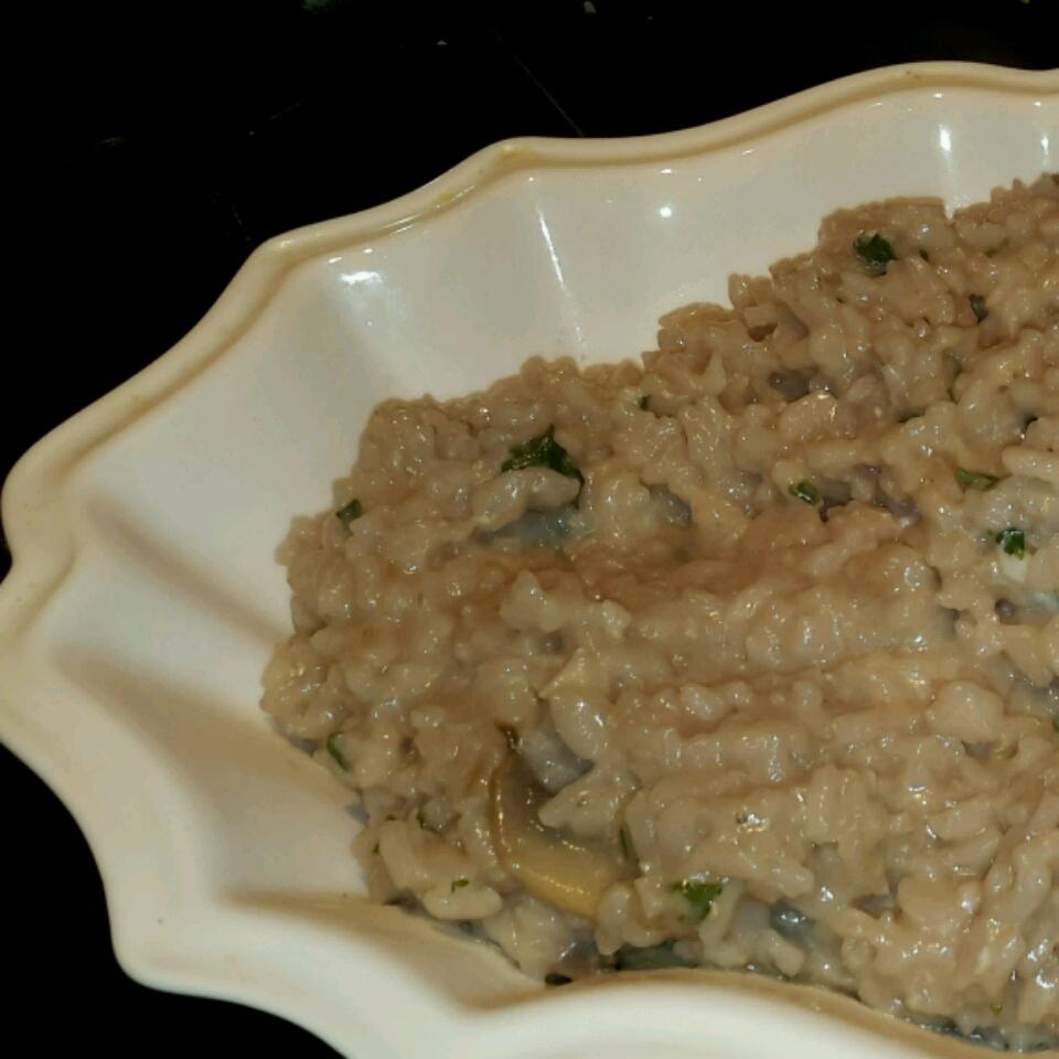 Red Wine Risotto with Mushrooms 