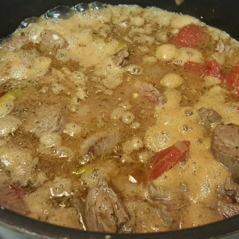 Beef, Green Chili and Tomato Stew 