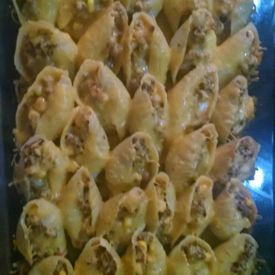 Mexican Stuffed Shells with Ground Beef 