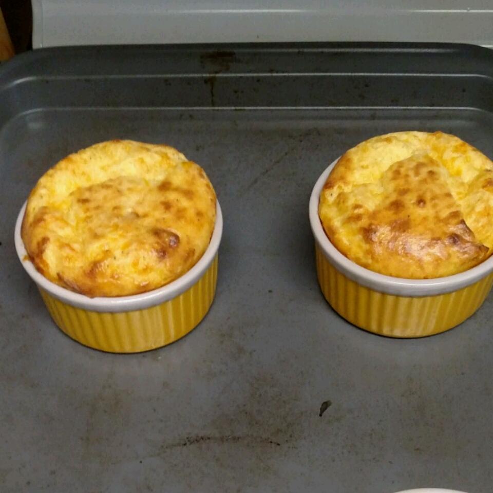 Apple and Cheddar Cheese Souffles 