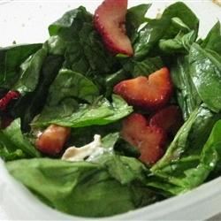 Strawberry and Spinach Salad with Honey Balsamic Vinaigrette 