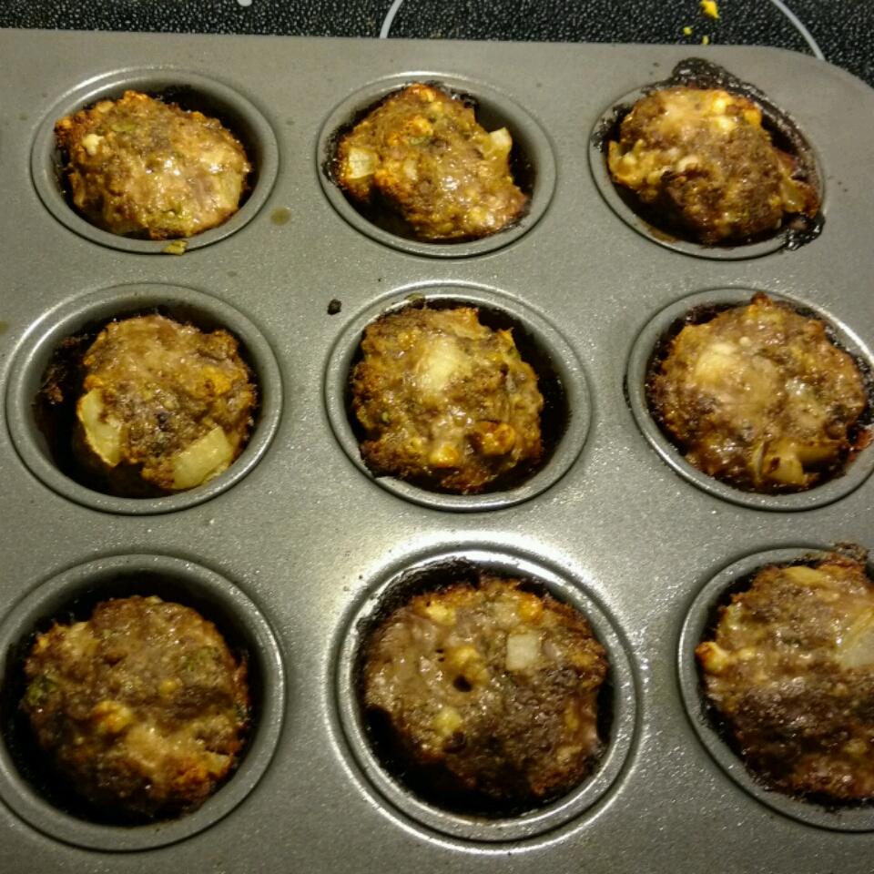 Blue Cheese, Spinach Meat Loaf Muffins 