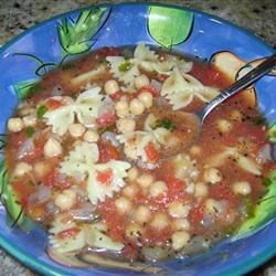 Garbanzo Tomato Pasta Soup 