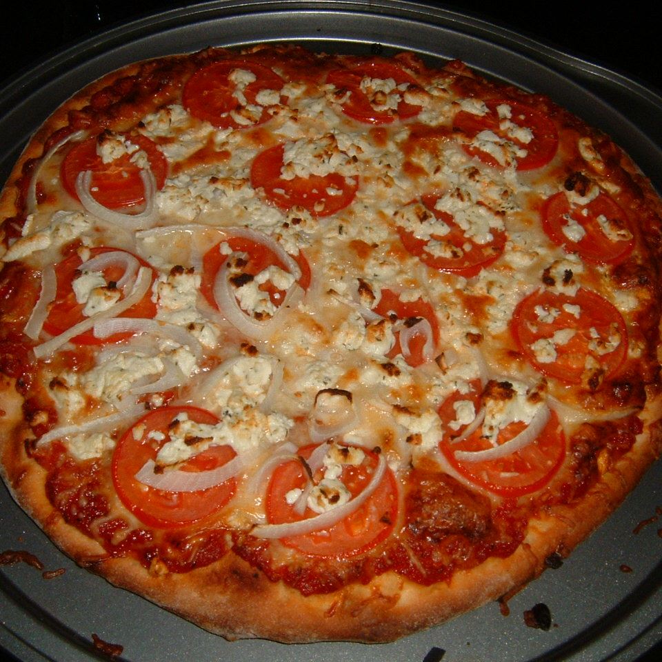 Goat Cheese and Tomato Pizza Caroline C