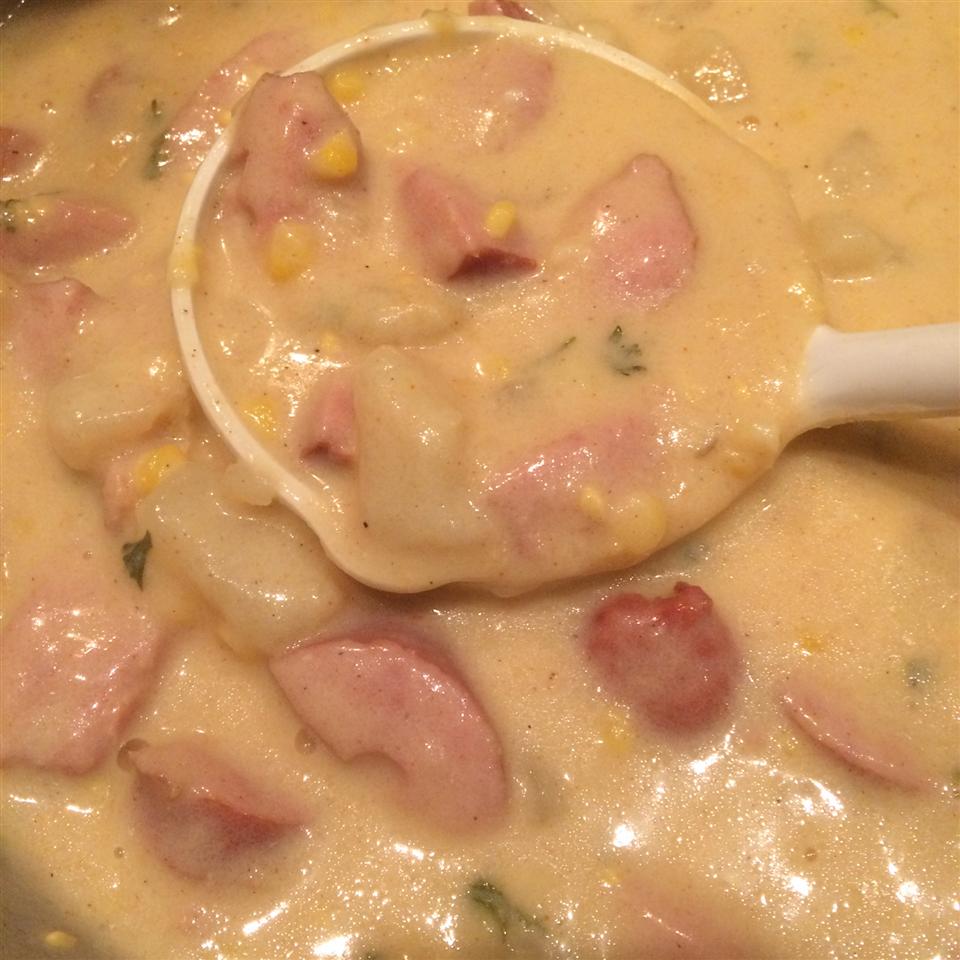 New Orleans Corn Bisque with Smoked Sausage 