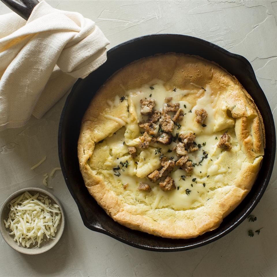 Herb, Sausage, and Cheese Dutch Baby 