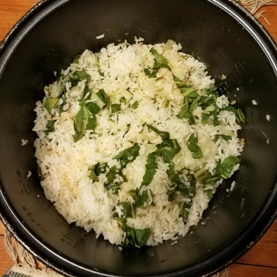 Bok Choy Steamed Rice 