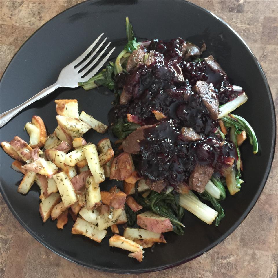 Pan-Seared Duck Breast with Blueberry Sauce 