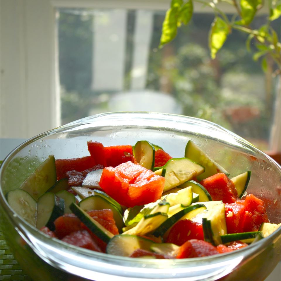 Cucumber-Watermelon Salad christy herbes