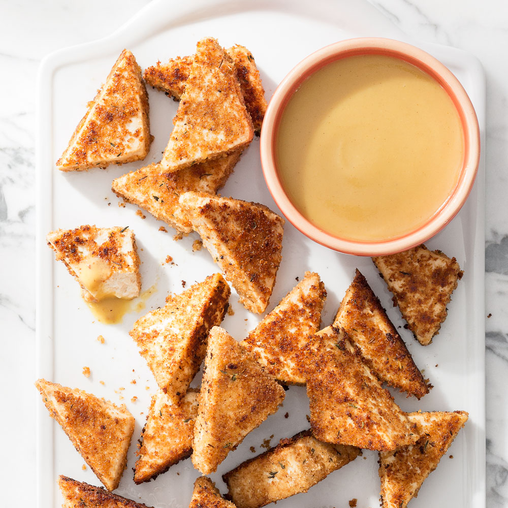 Tofu Nuggets with Maple-Mustard Dipping Sauce Allrecipes Magazine
