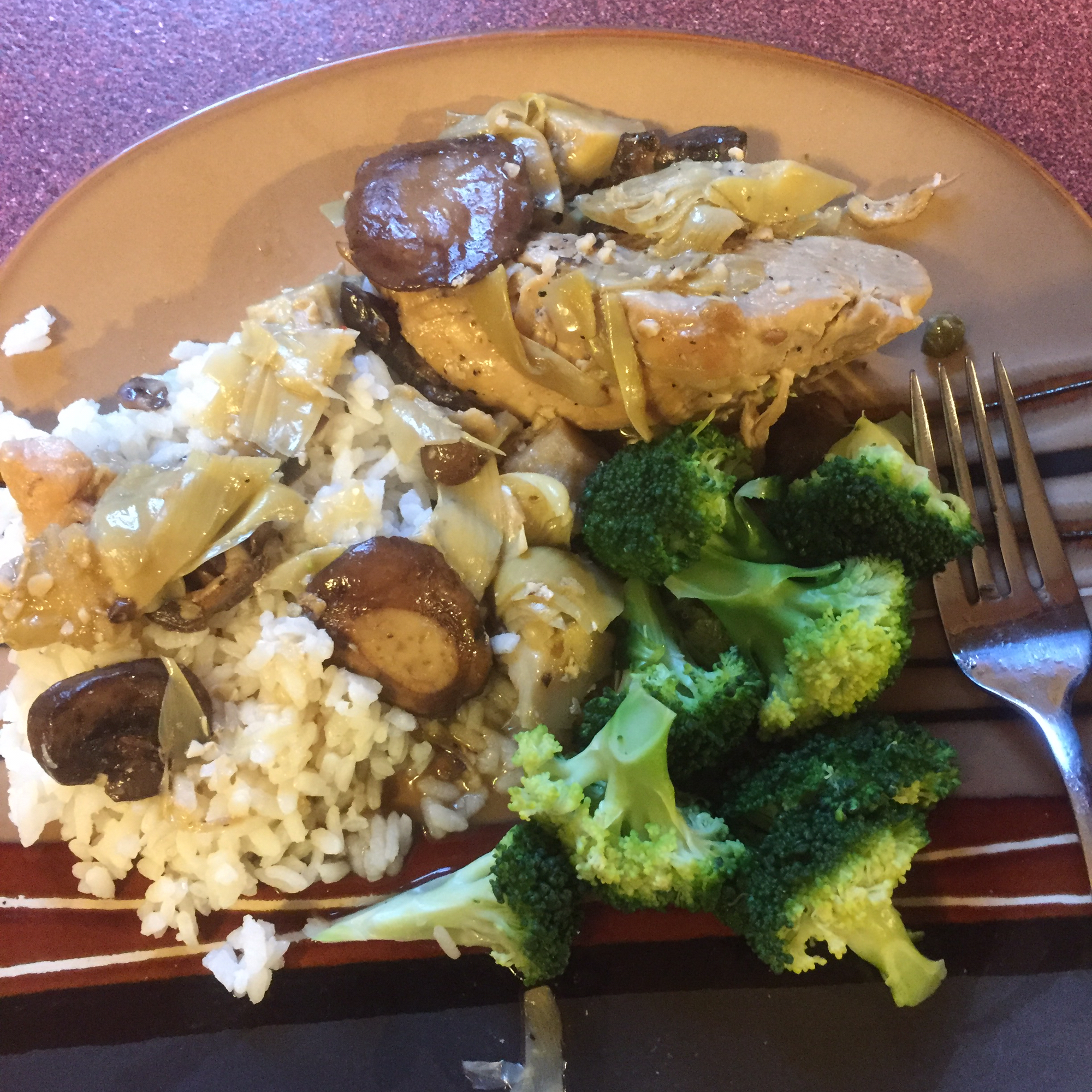 Romantic Chicken with Artichokes and Mushrooms 