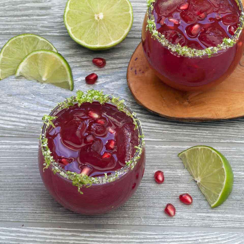 <p>Who says margaritas are just for summer? This pomegranate twist on a cocktail favorite is good all year long--elegant enough for the holidays and fun enough for an outdoor barbecue.</p>
                          