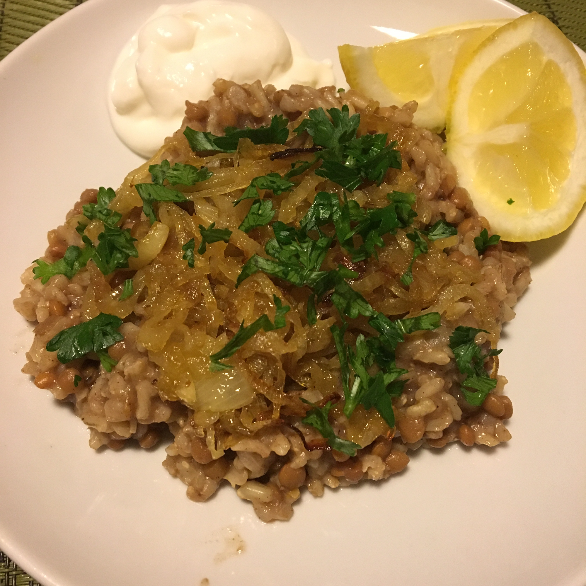 Lentils and Rice with Fried Onions (Mujadarrah) jhennCruz