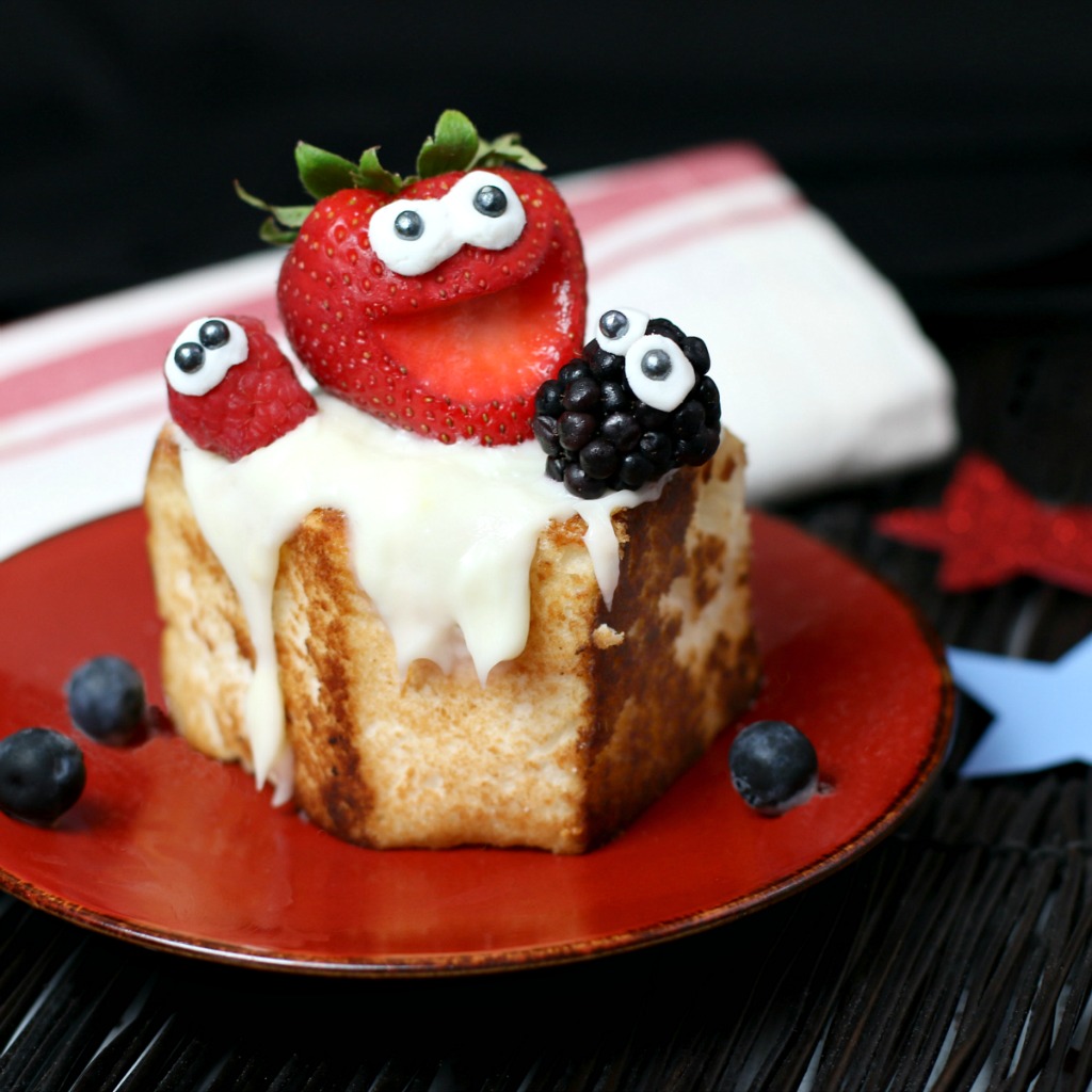 Toasted Angel Food Cake with Strawberries Culinary Envy