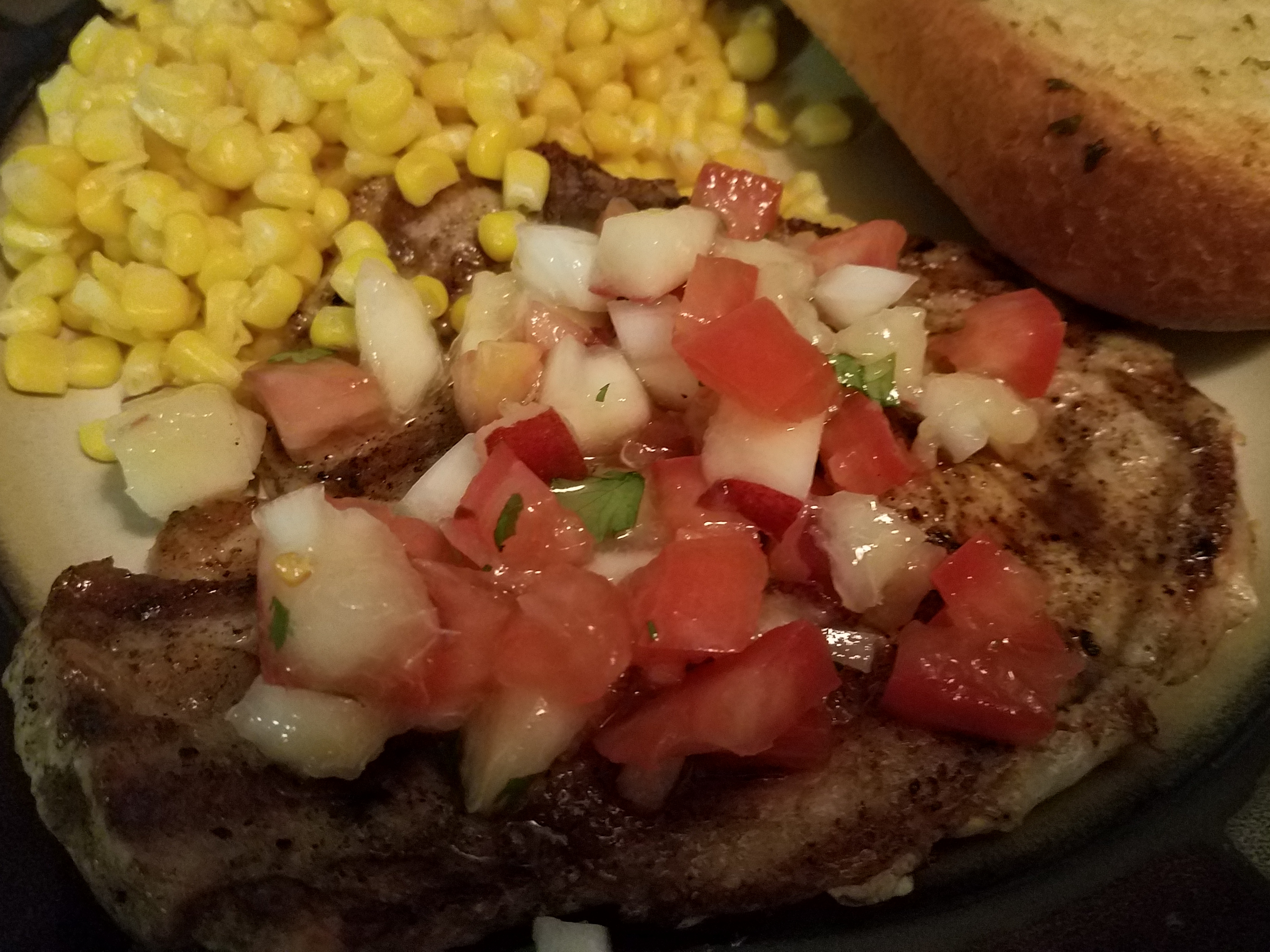 Grilled Pork Chops with Fresh Nectarine Salsa 