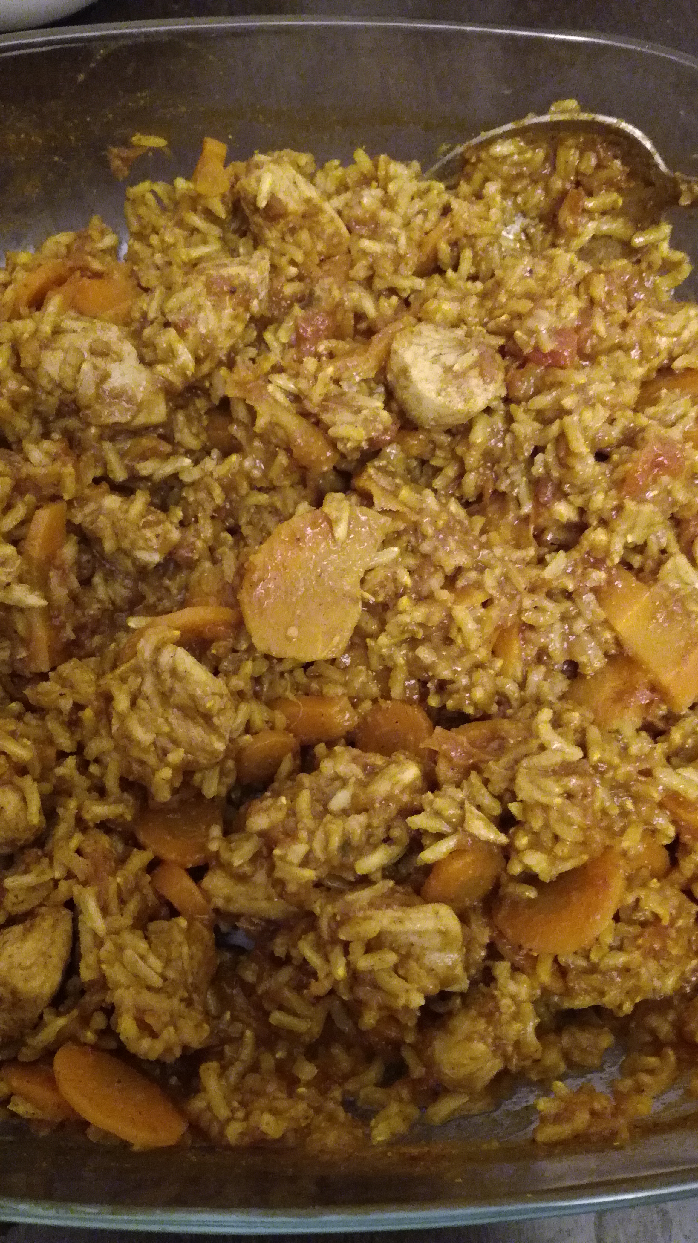 Curried Chicken and Brown Rice Casserole 