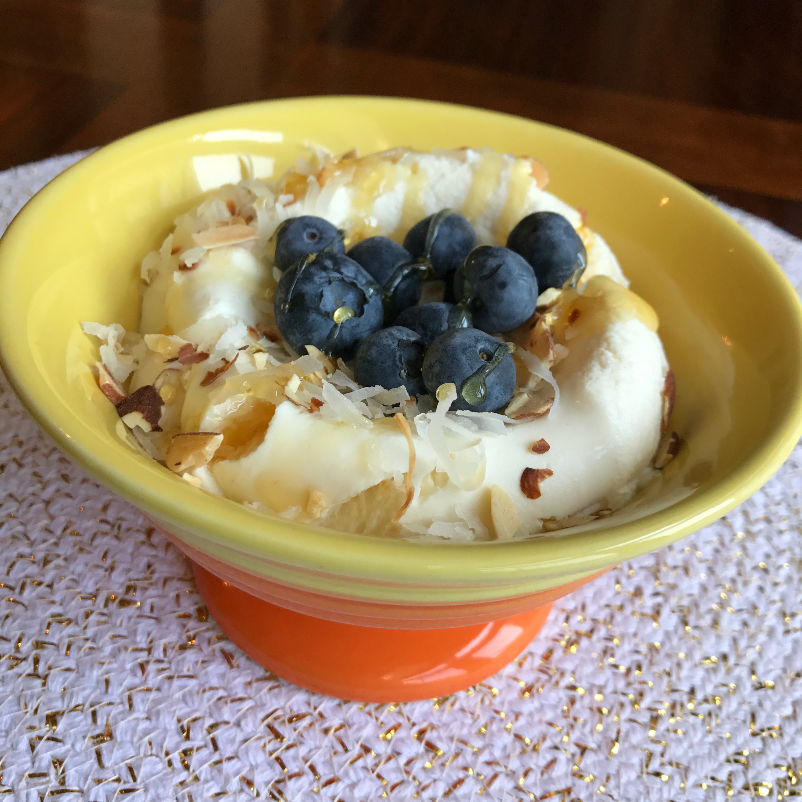 Creamy Blueberry Coconut Ricotta Bowl