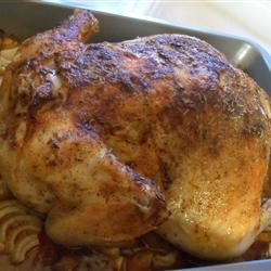 Roast Chicken with Thyme and Onions 