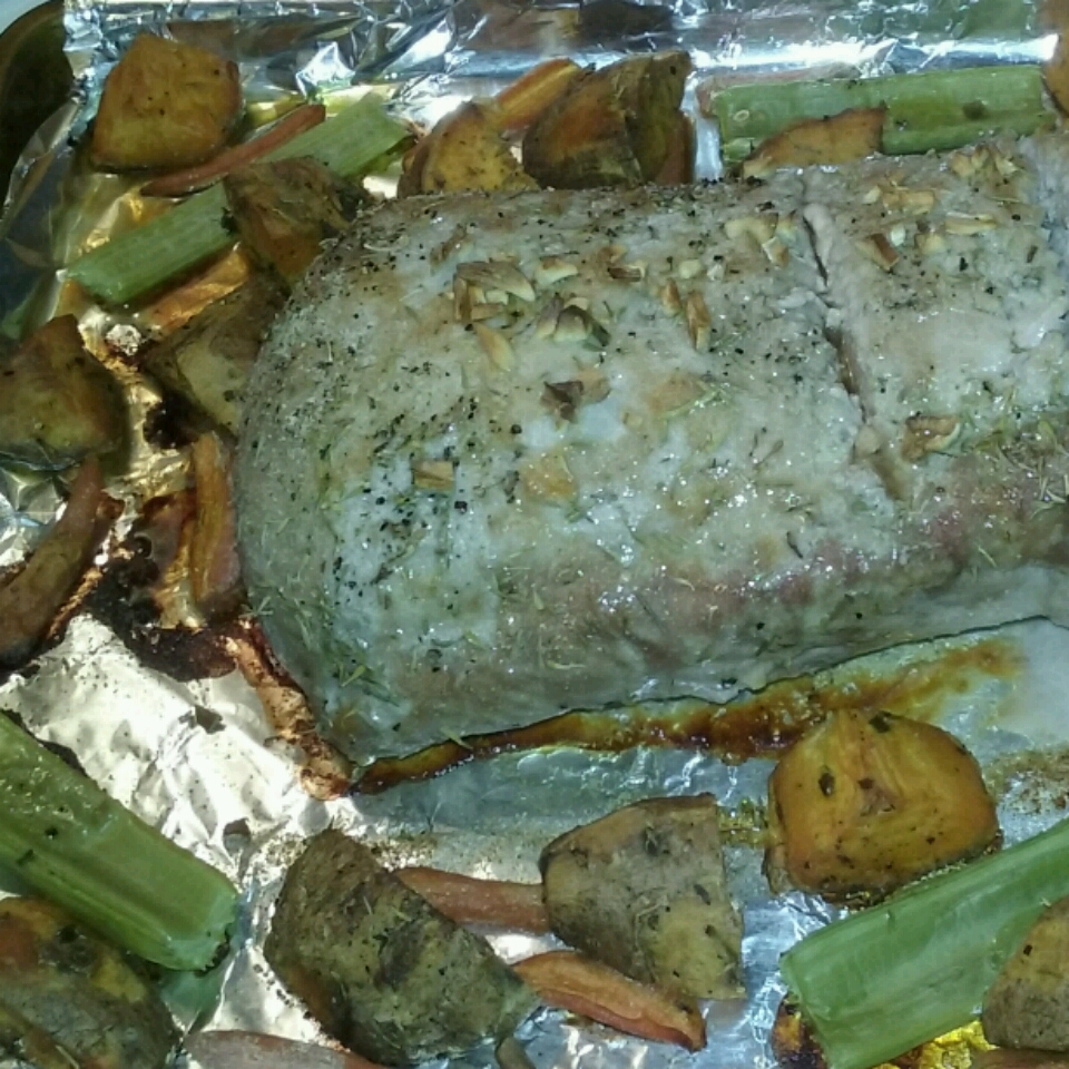 Herb Roasted Pork Loin and Potatoes 