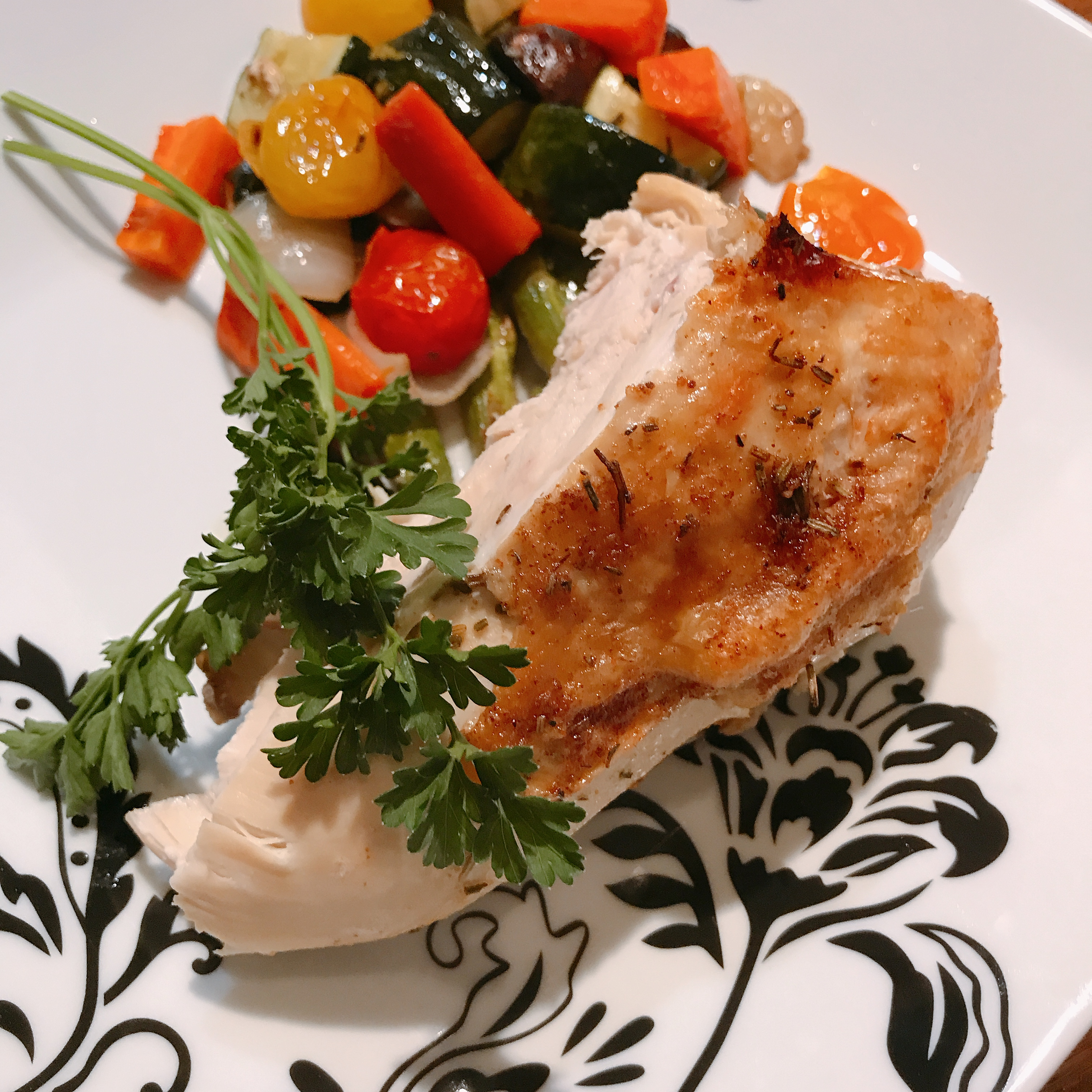 Rosemary Chicken and Roasted Vegetables thedailygourmet